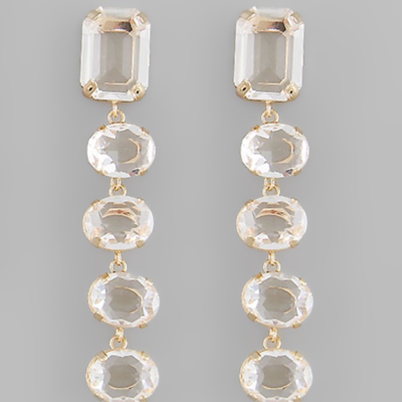 Round Glass Drop Earrings - Picture 1 of 1